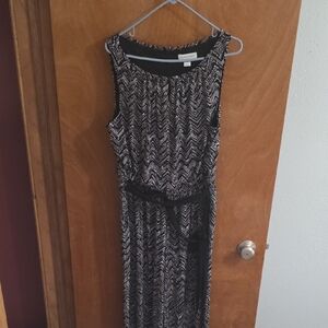 Christopher & Banks Monochrome Zigzag Jumpsuit